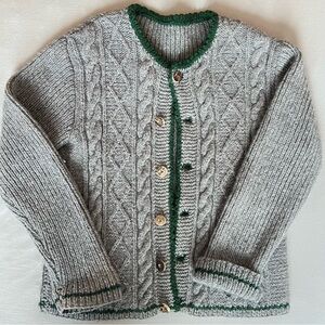 Vintage Handmade  Wool Sweater Knit Cardigan